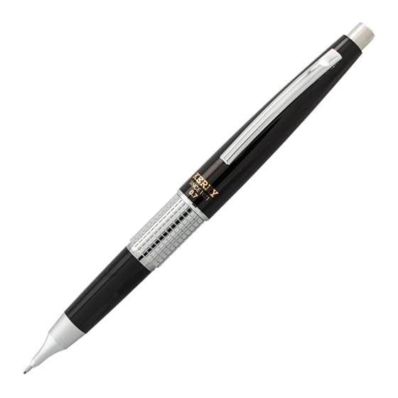 Pentel KERRY Mechanical Pencil 0.7mm Limited Edition Black (Imported) - 1971 Classic Cap-Style Luxury Drafting Pen, Overseas Color P1037-A, Aluminum,