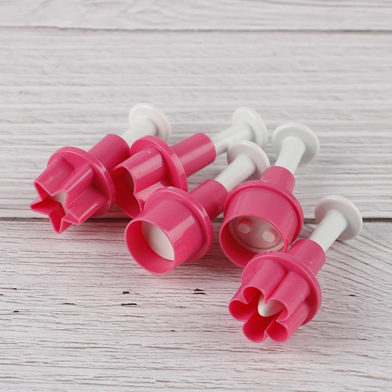 

5 шт. Пластиковые формочки для печенья, тортов, звездочка, пуговица, слива, сердце, бисквита, сахарная глазурь