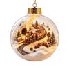 8cm Christmas Ball Ornament Acrylic with Light Xmas Hanging Decoration Transparent DIY Snowman Crystal Ball Holiday Ornament