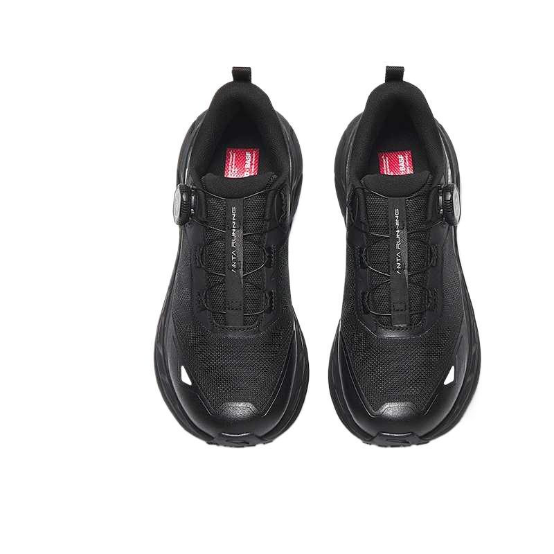 ANTA Women Casual Cushioned BOA Closure Running Shoes All Black 122545591-1