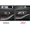 For BMW 3-Series G20 - Matte Silver Inner Door Handle Bowl Decor Trim 4*