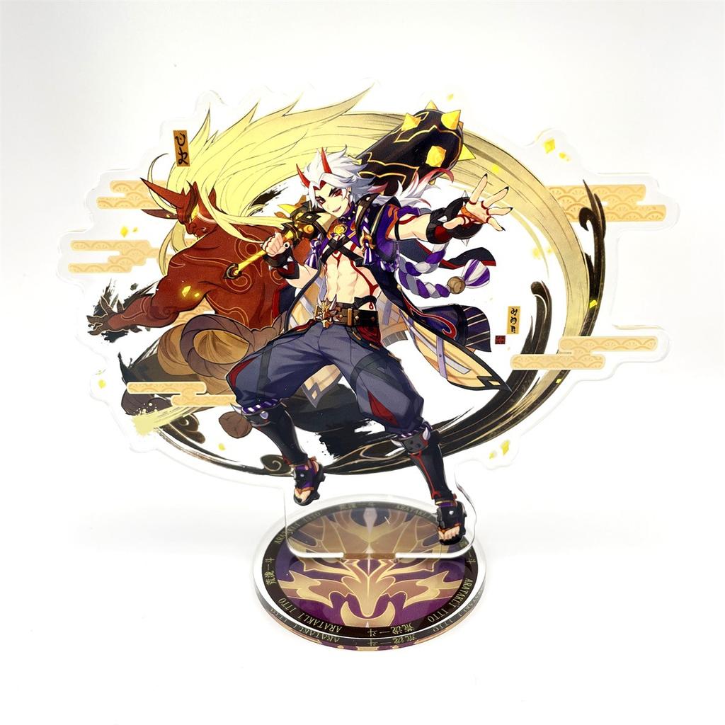 Anime Figure Genshin Impact Furina Arlecchino Xiao Yae Miko Yelan Acrylic Stand Model Board Desk Decor Standing Sign Fans Present