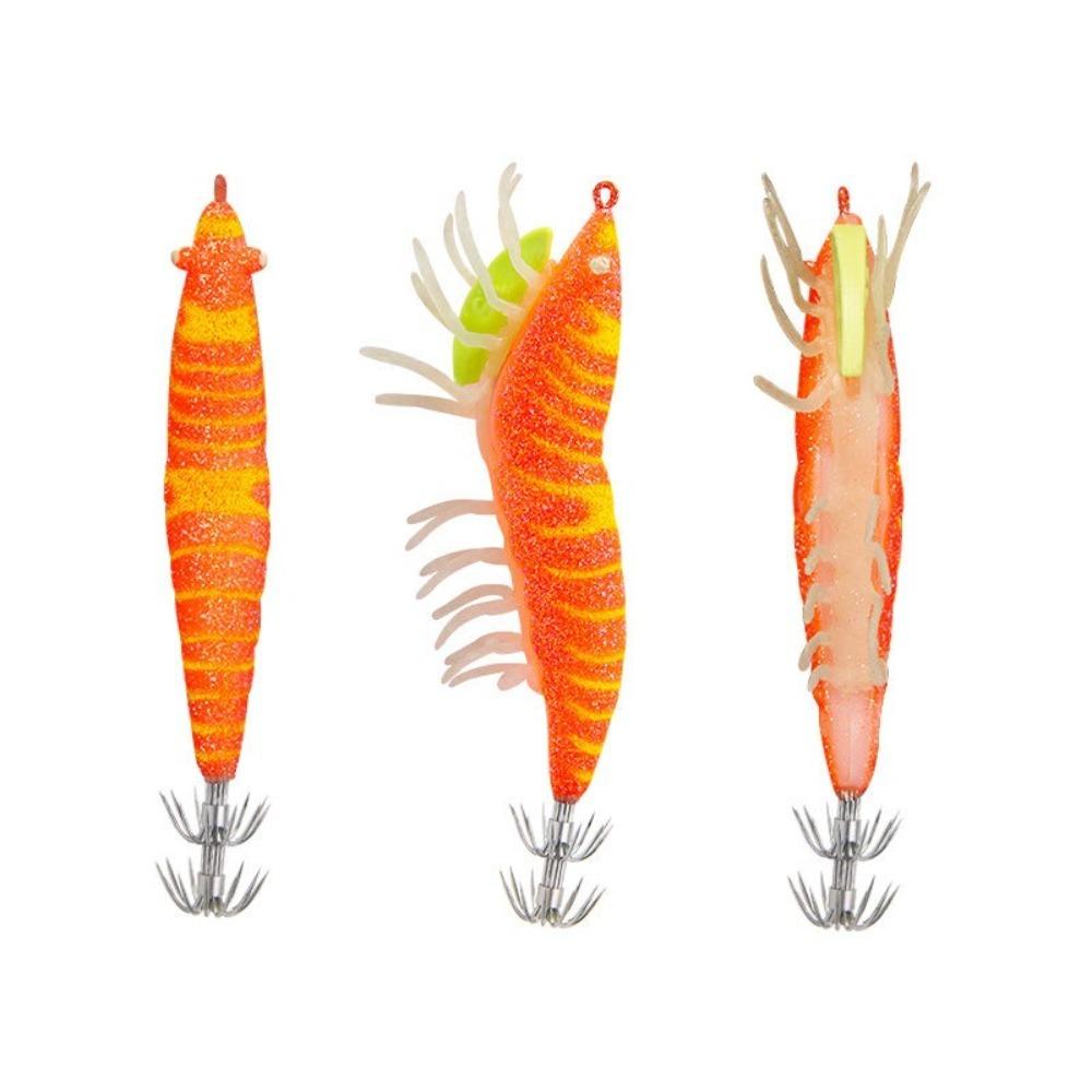 Fishing Tackle Shrimp Bait Jigs Hook Octopus Lure 2024 Wood Shrimp Lures  Simulation