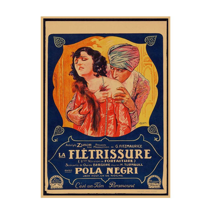 Retro Movie Illustration Poster for Bar, Cafe, or Dormitory Wall Decor