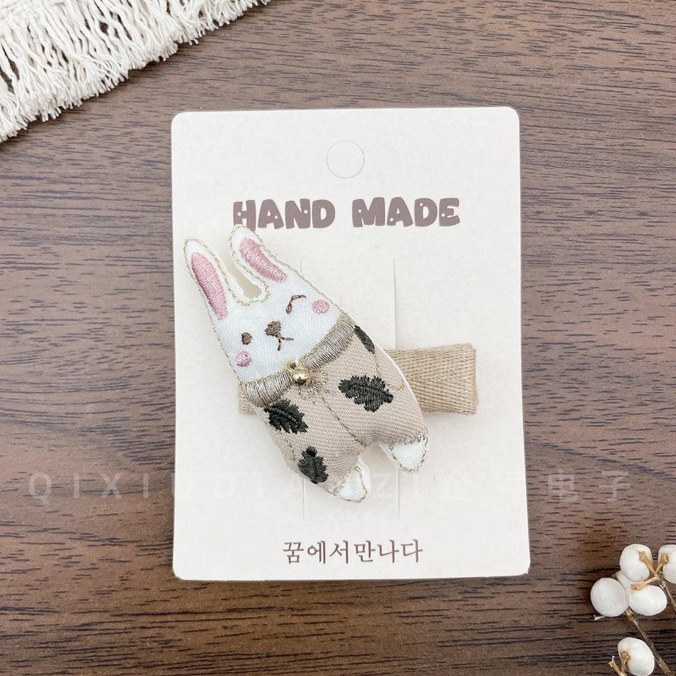 Набор детских заколок и резинок для волос в корейском стиле с кроликами