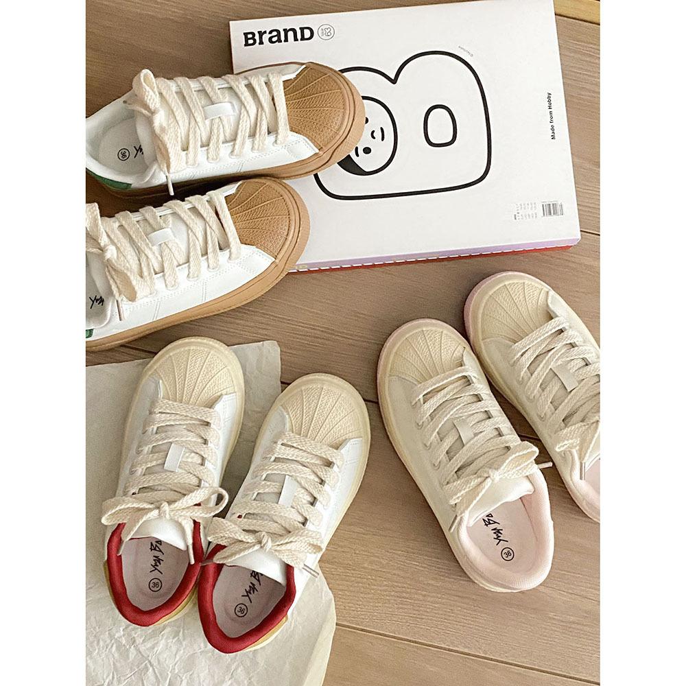 Thick-soled Shell Head White Shoes Women's Autumn New Versatile Niche Design Casual Board Shoes