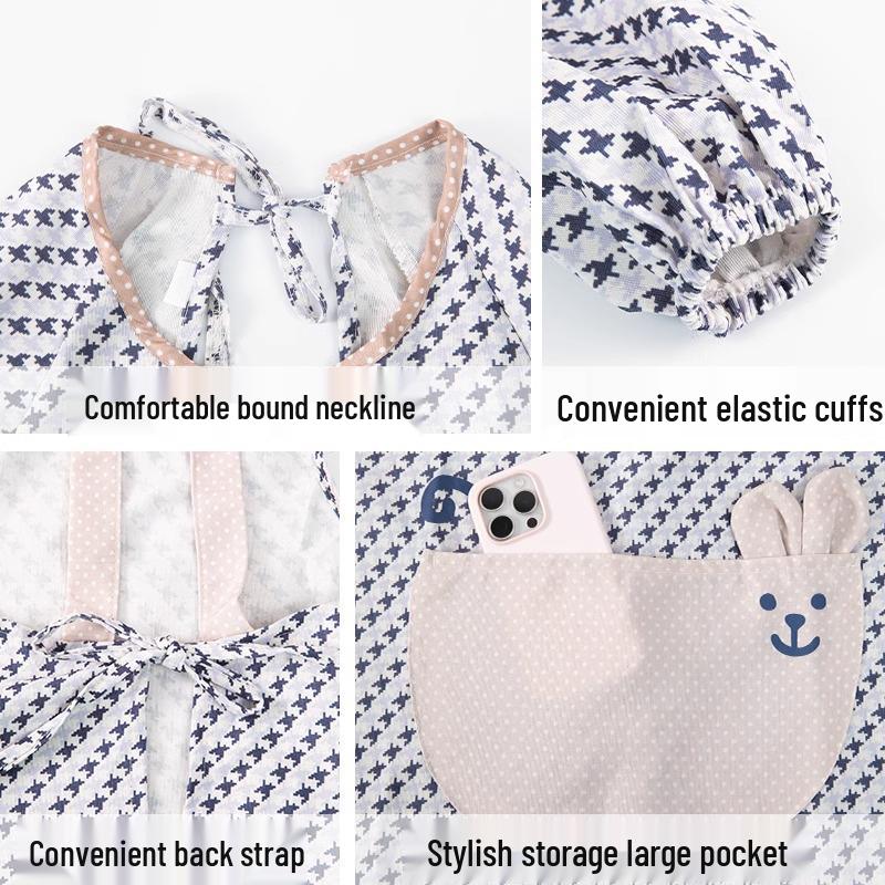 2024 Korean Style Waterproof Oil-Proof Fashionable Women's Apron for Stir-Frying