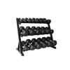 Yimai 105kg Hex Dumbbell Set with 3-Tier Rack