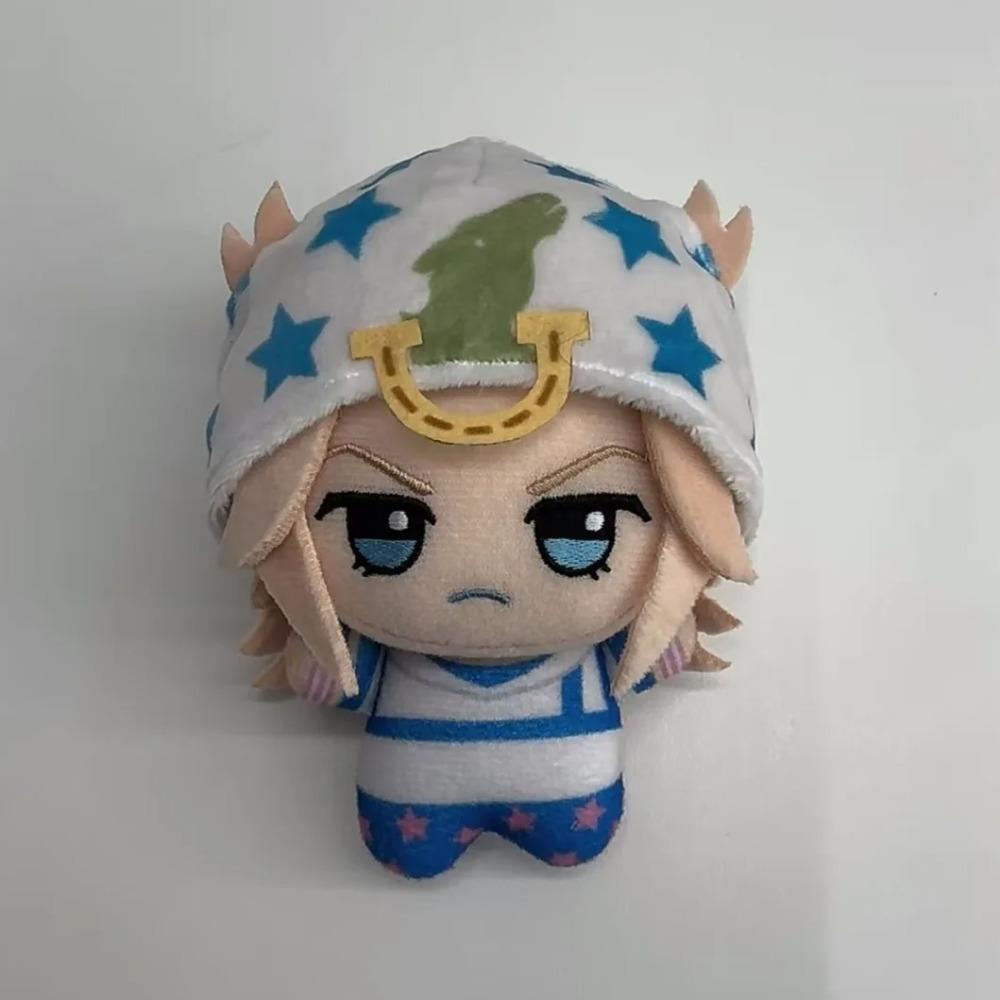 10cm Peluche Jonathan Joestar Giulio Cesare Gyro Zeppeli Con Cappello Bambole Peluche Jojo Cosplay Bambola Peluche Giocattoli Ciondoli Regalo di Natale