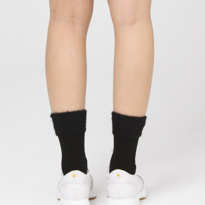DOYOUKNOWMC ALL SEASON Wings Rib Black Wappen Decorated Half Socks