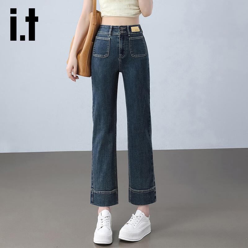 

izzue it Women s High-Waisted Washed Straight-Leg Cropped Jeans XL