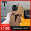 Adesivo per Auto Tesla Per Logo Auto Tesla Cover Custodia per Telefono Per 15 Pro Max Per IPhone 14 16 Pro Max 12 Mini 11 13 Pro Xr X Xs 8 7 Plus