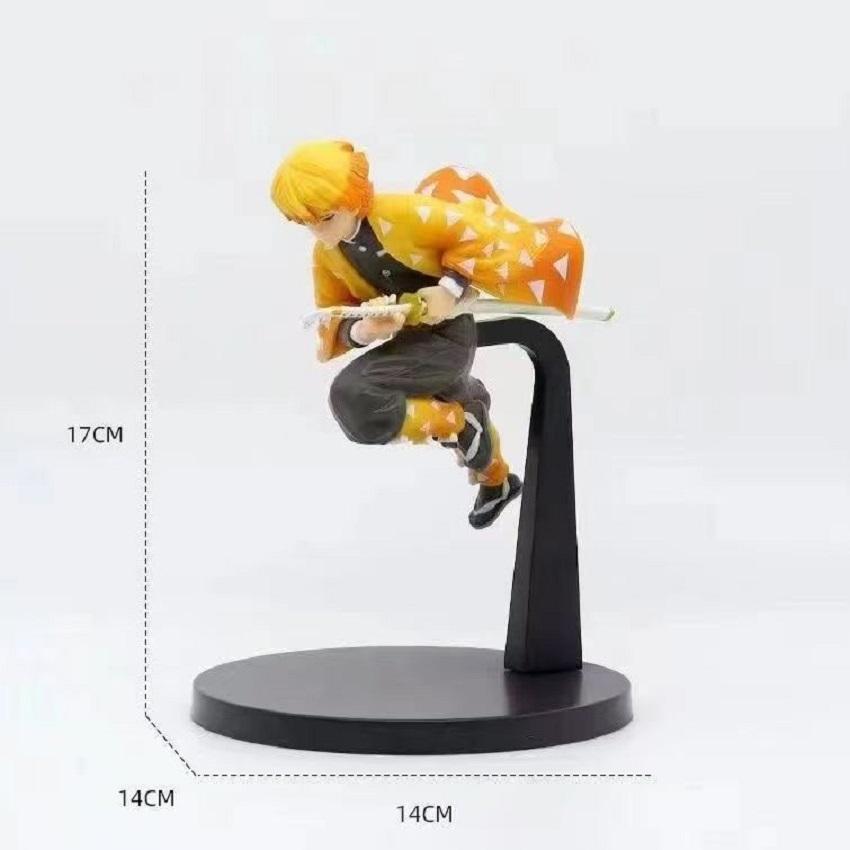 12-20cm  Anime Demon Slayer Figure Nezuko Tanjirou Zenitsu Inosuke Kyoujurou Giyuu Kawaii Qposket Figural PVC Model Toys Gift