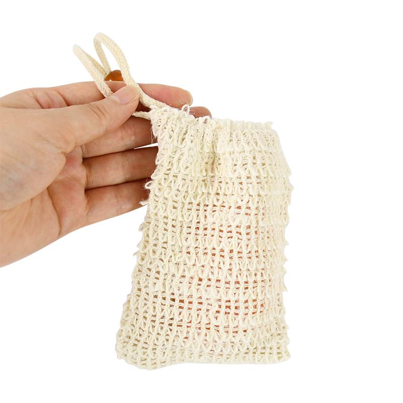 5/10pcs Natural Sisal Soap Bag Soap Saver Mesh Pouch Exfoliating Holder for Bath & Shower Use Foaming and Drying The Soap