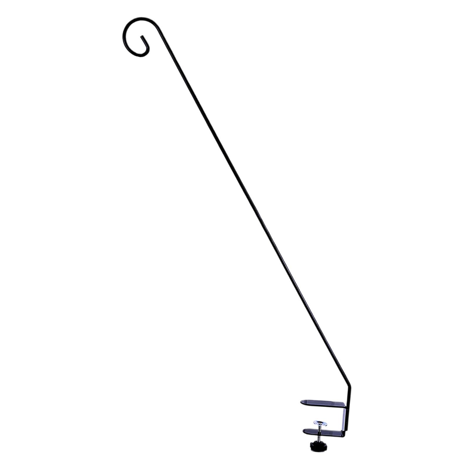 

Heavy Duty Deck Hook Easy Installation Multifunction Stable Bird Feeder Pole for Outdoor Garden Patios Wind Chimes Lanterns