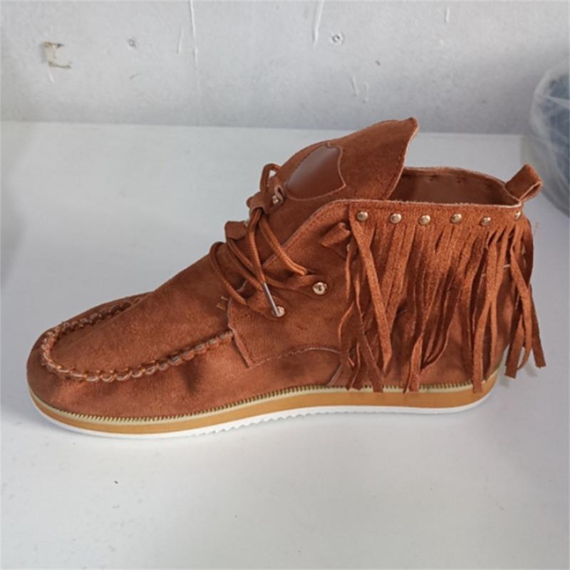 Women's Lace-up Denim Boots for Winter