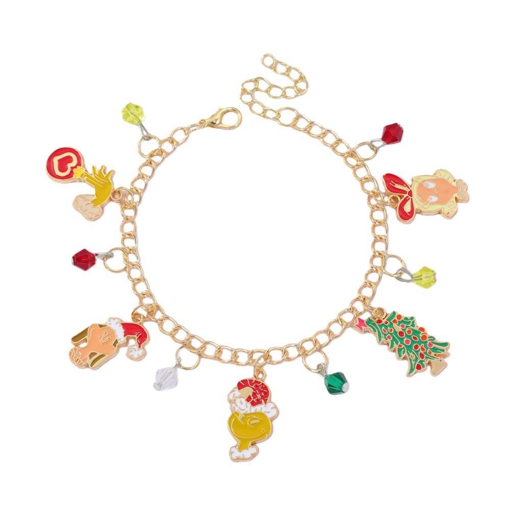 Christmas Chain Bracelet With Cartoon Characters For Holiday Party Gift And Festive Decor