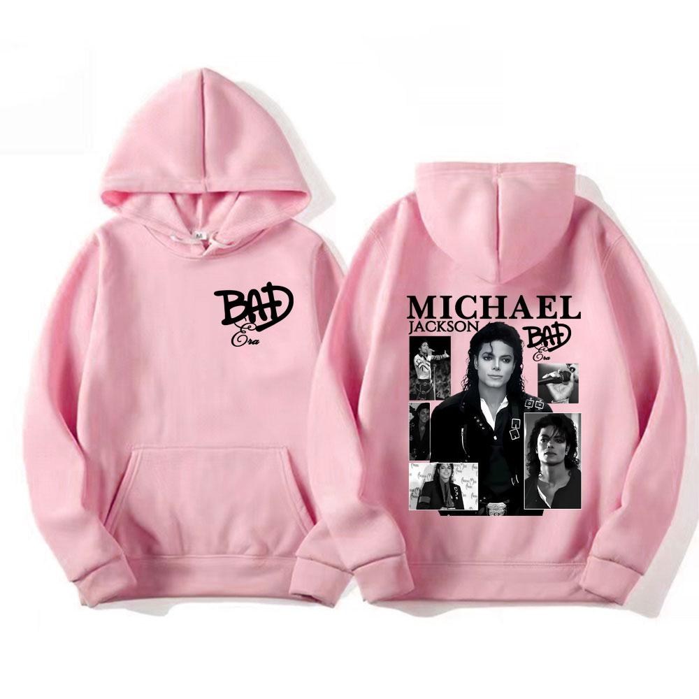 King of Pop Michael Jackson Bad Era Album Graphic Hoodies Men Women Vintage Hot Sale Hoodie Oversized Sweatshirts