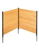 VEVOR Wood Privacy Fence, 38" W X 42" L, 2 Panel Solid Air Conditioner Fence Screen, Pool Equipment Enclosure with Metal Stakes