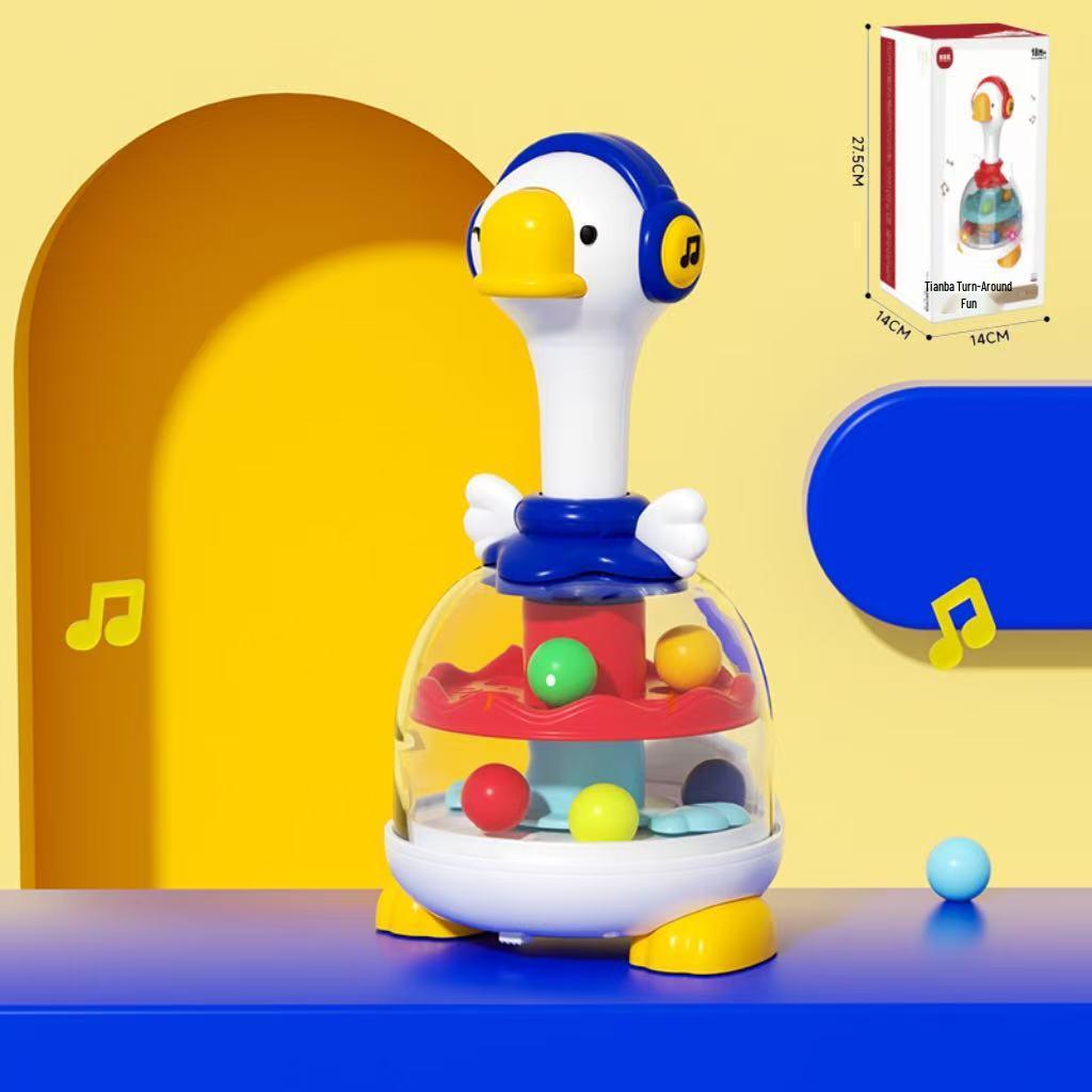 Rotating Musical Press Toy: Spinning Top for Babies 0-2 Years - Early Education