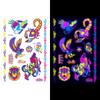 S.A.V.I Neon Temporary Tattoos, Glow UV Neon Body Face Animal Tattoo, Scorpion, Lion, Tiger, Wolf, Armband, Tattoos Flash Fake Waterproof Tattoo St