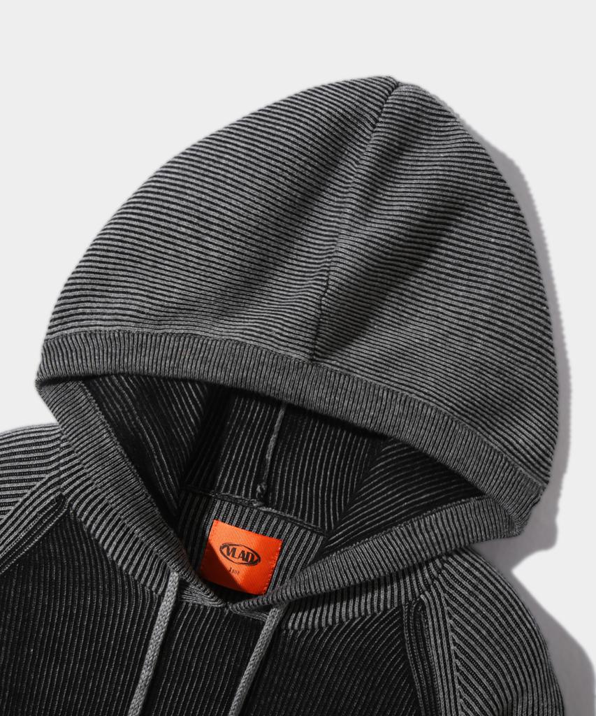 Dimiteulibeullaeg Vlad Type-A Two-Tone Long Sleeve Hoodie Knit_Black