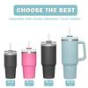 [Limited Edition] Clear Plastic Straws, Reusable with Cleaning Brush, for 40 Oz and 30 Oz Water Cups (6)