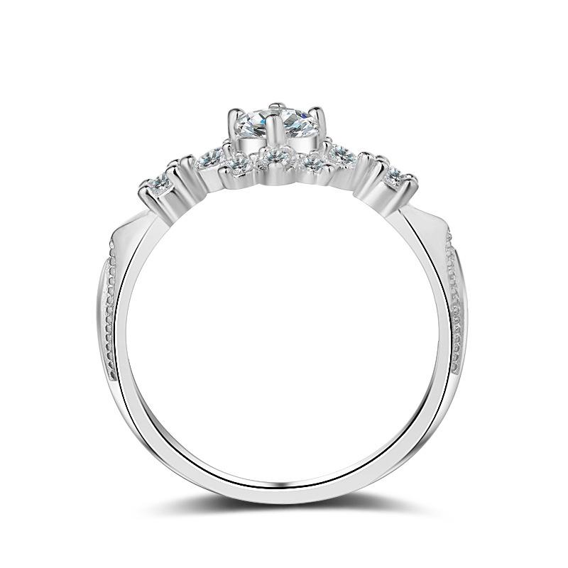 Womens Sweet Fashion Goldplated Elegant Crystal Rhinestone Ring Wedding