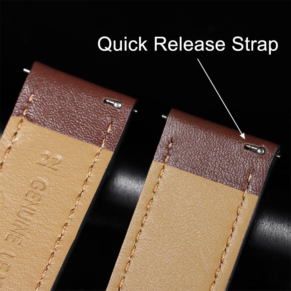 Vintage Handmade Watch Strap 20mm 22mm for Omega Business Leather Straps Black Brown Blue Breathable Porous Sports Watchbands