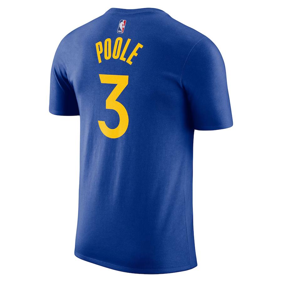 Nike Golden State Warriors NBA Poole Icon 2022/23 Soft Comfortable Skin-Friendly Versatile Short Sleeve T-Shirt Men T-Shirts DR6374-497