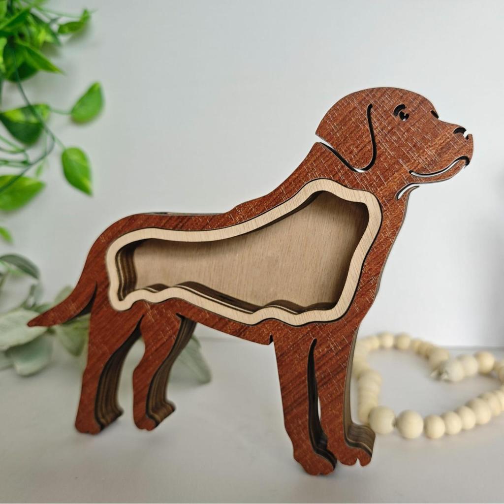 Solid Wood Handwritten Name Dog Hair Memorial Box My Pet's Fur Container Storage Box Pet Ashes Box Pet Memories Collecting Box