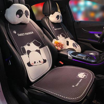 Universal Car Seat Cushion for Summer Cool and Breathable Comfort - Cute Cartoon Design