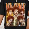 T-shirt Vintage Unisexe Ice Spice, Tee-shirt Rap Rétro, Chemise Hip Hop, Cadeau pour Fans|............|||