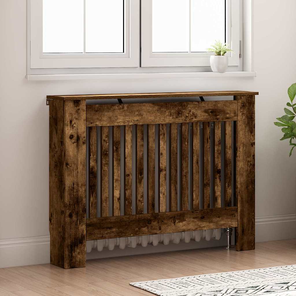 Radiator Cover Smoked Oak 112 x 19 x 81.5 cm