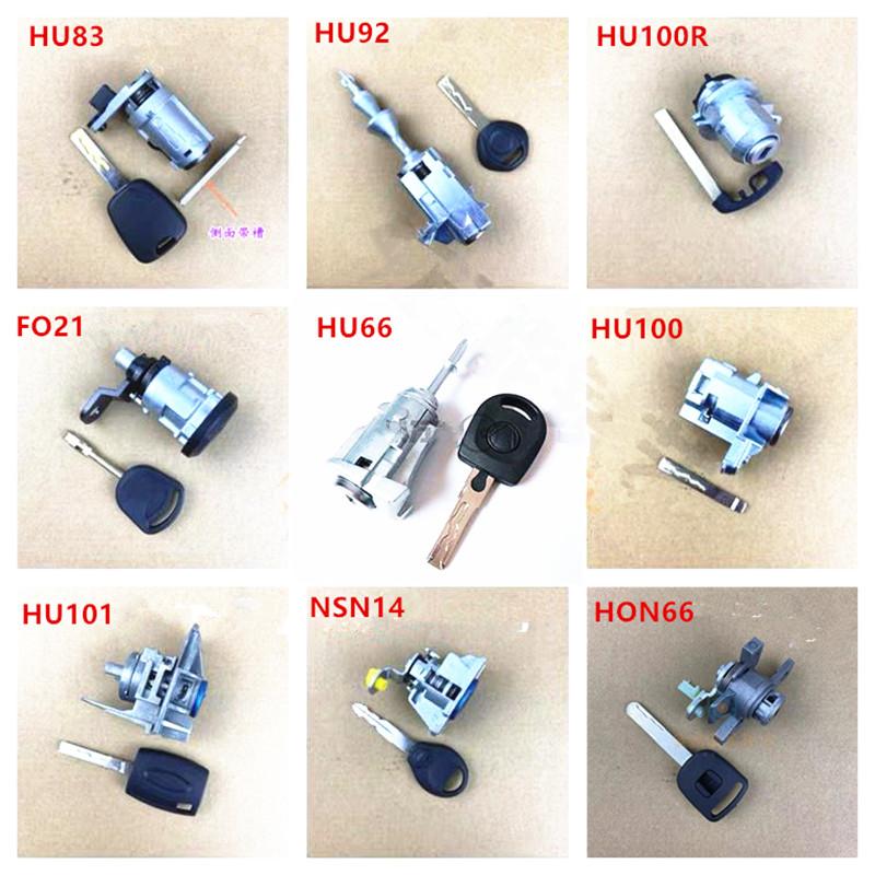 Car key door lock Left Right Door Lock Cylinder Key For hu66 hu101hu100r hu100 hy22 hon66 nsn14 fo21 toy43 hu83 va2t toy48 sip22