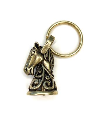 Kaimed Horse Brass Brass Guardian Bell Chess Amulet Key Holder Harley Rider Traffic Safety