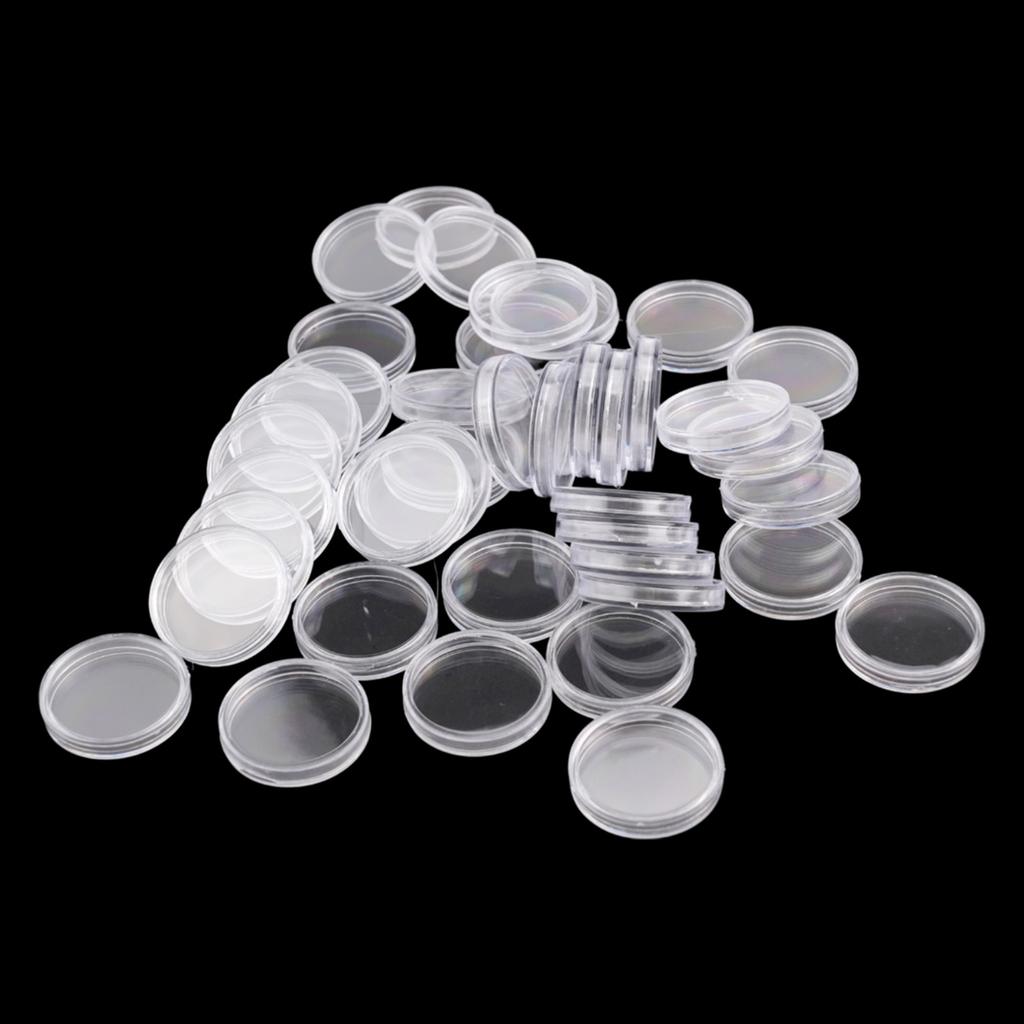 28mm Plastic Clear For Coin Capsules 100pcs Storage Cases for For Coin Collecting Protecting For from Damage and Dust
