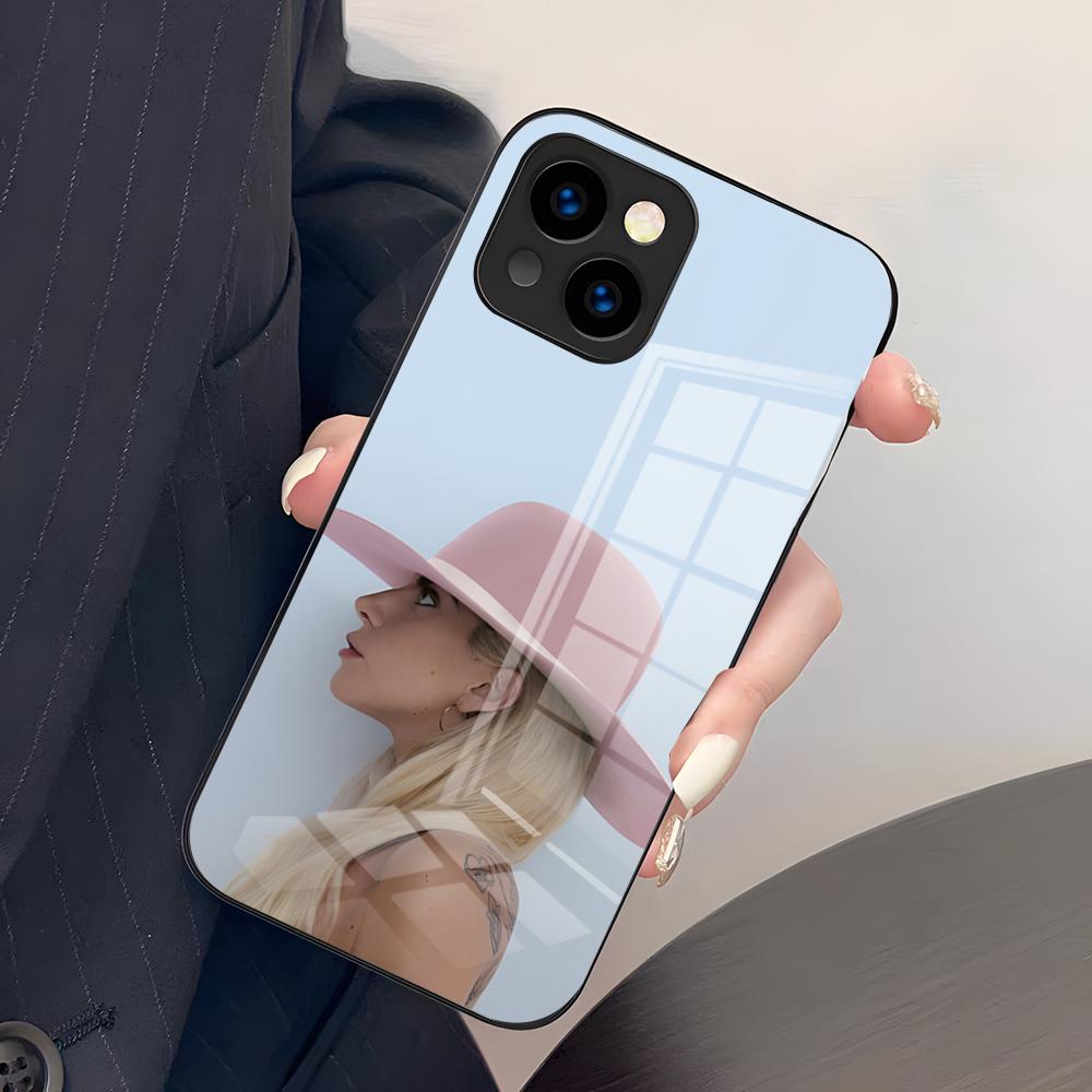 L-Lady G-Gaga Phone Case For IPhone 17 Pro Max 15 Pro 16 14 Plus 12 13 Mini 11 Pro Shockproof Glass Cover