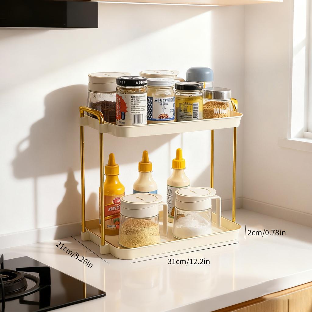  2/3 Tiers Kitchen Countertop Organizer Plastic Storage Rack Large Capacity Drying Cup Holder Tea Coffee Mug Shelf