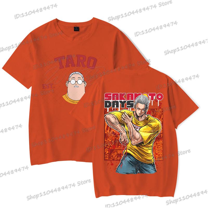Anime Sakamoto Days T-Shirt Herren Damen Mode Grafiken Sakamoto Tarou Beidseitig Streetwear Kurzarm Unisex T-Shirts