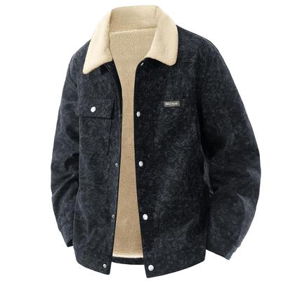 Men's Retro Corduroy Lambswool Winter Coat
