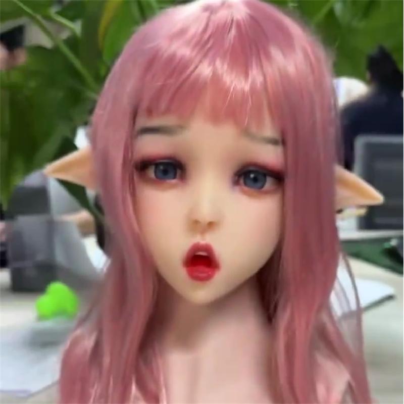 Männer Sexpuppenkopf Oralsex mit Mund Elfen Cosplay Masturbationsbecher Erwachsenes Erotisches Sexspielzeug