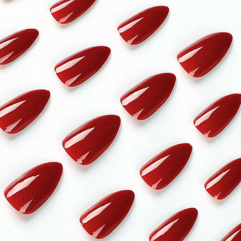 24 stücke Drücken Auf Nägel tragen nägel medium und lange sammlung einfarbig nagel stück großhandel maniküre fertig produkte erweiterte tragen nägel