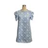Women Summer Vintage Dresses Textured Jacquard Round Neck Bubble Sleeve New Style