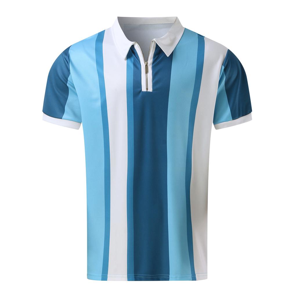 Men's Shirt Golf Shirt Retro Color Contrast Outdoor Street Short Sleeves Button-Down Print Clothing Apparel Fashion Designer Casual Breathable