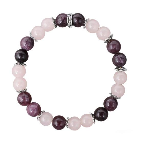 Natural Stone Beaded Bracelets Semi-Precious Gemstones Beaded Bracelets Healing Stretch Round Bead Bracelets for Men Women