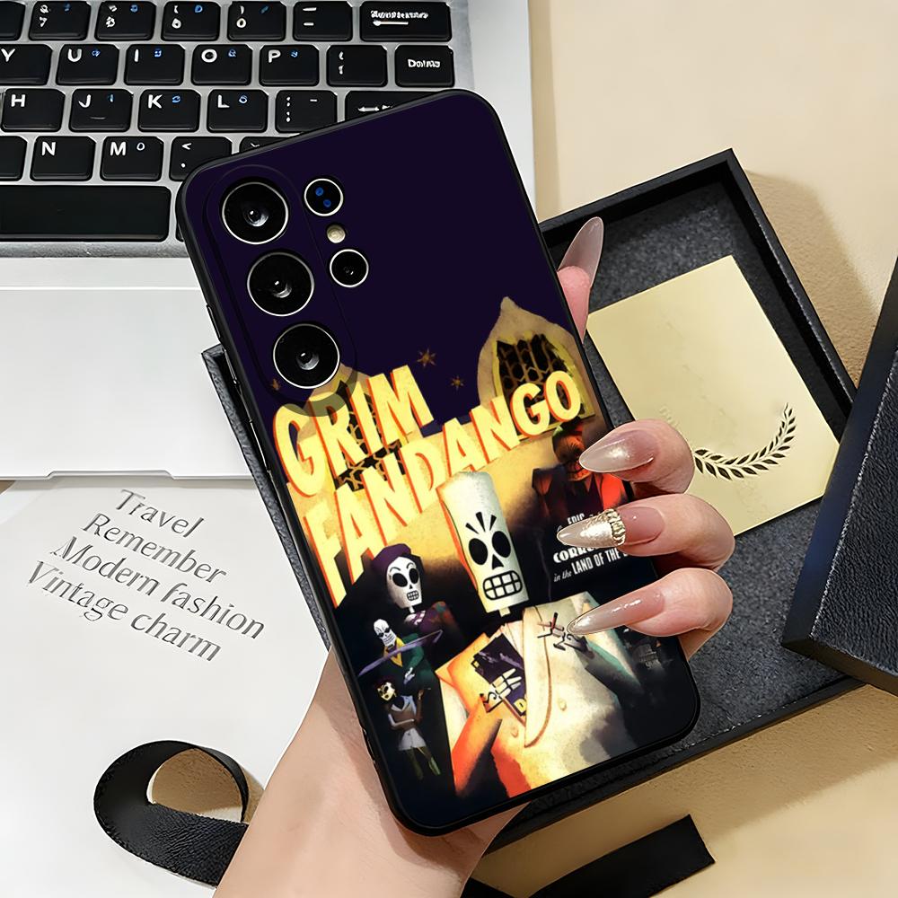G-Grim F-Fandango Phone Case For Samsung S26 S25 S24 FE S23 S22 S21 Plus S20 Ultra Note20Ultra Black Soft Shell