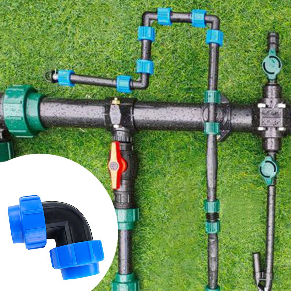 For Drip Irrigation Blue With Black 90 PP Coupling Efficient Irrigation Pipe Joint Hose Connector Drip Irrigation