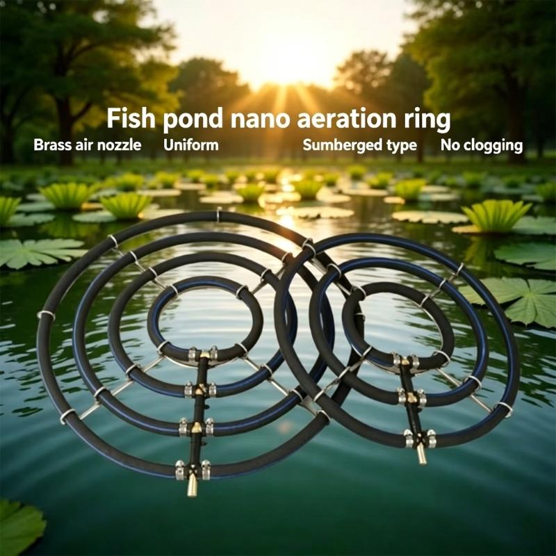 Home Fish Oxygen Diffuser for Pond Work, Round Hose Port, Fish Pond and Culture Pool Aerator Accessory for Daily Use