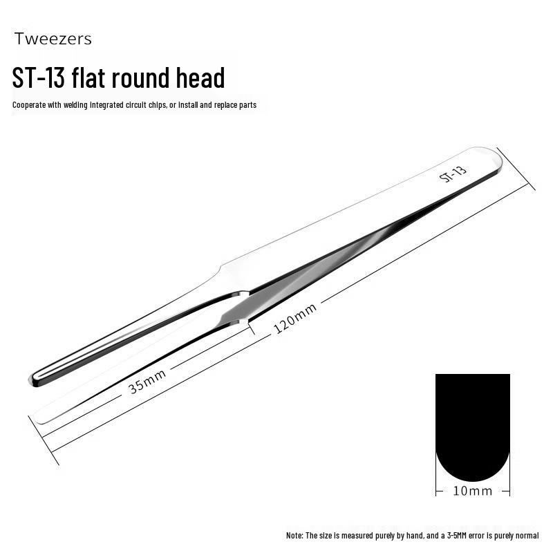 Extra Long 304 Stainless Steel Bent Tip Tweezers - Anti-Static Gardening & Planting Tool
